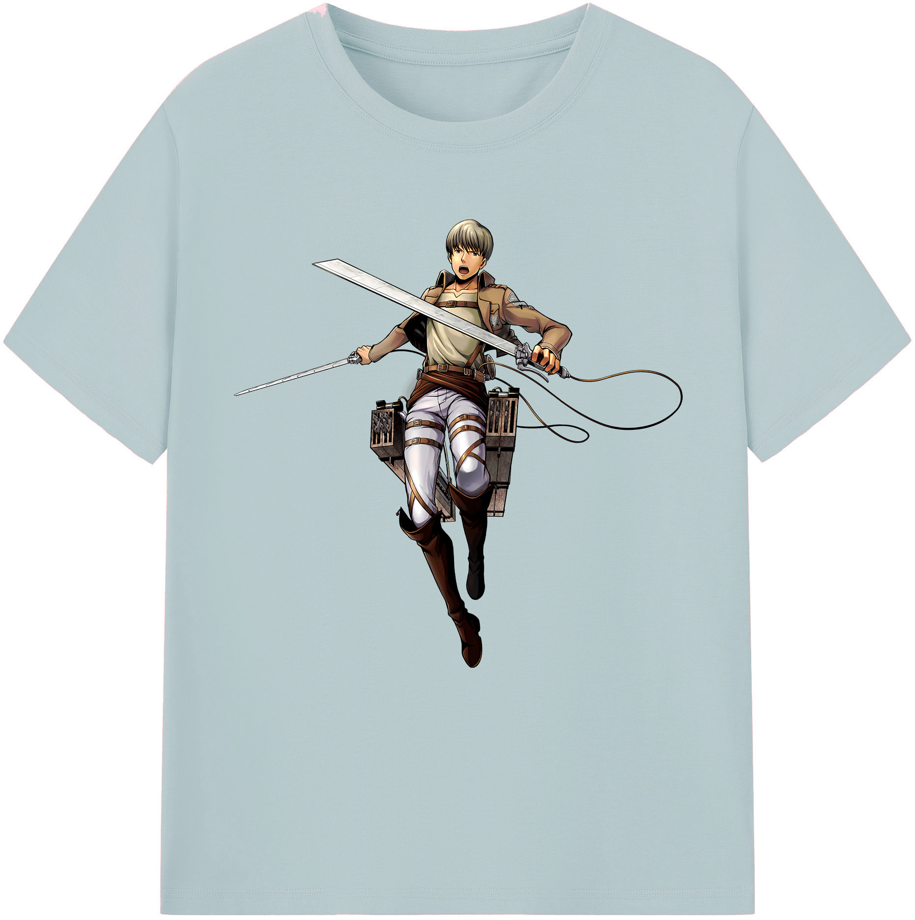 （画像用） 進撃の巨人 Attack on Titan 綿100％半袖Tシャツ（フロントプリント）